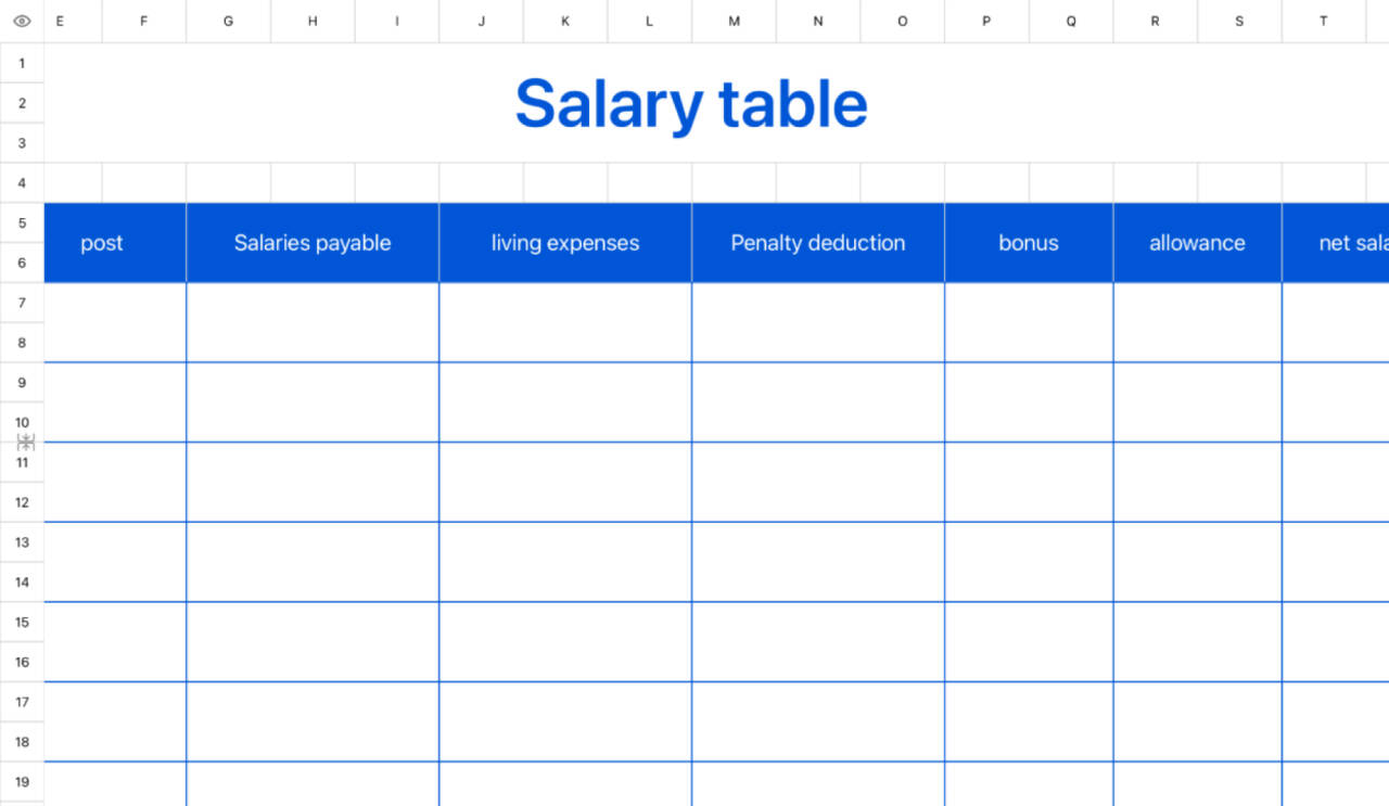 Salary table 4
